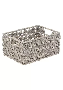 Wholesale 😀 MDesign Seagrass Rose Weave Basket With Handles 12"x 9" x 6" 😀 -Storage Basket Store Belk 1920