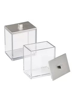 New 🛒 MDesign Square Canister with Lid 😍 -Storage Basket Store Belk 1938