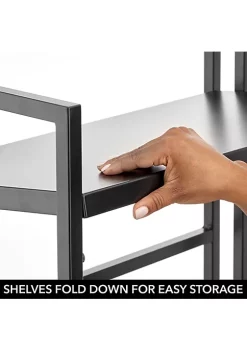 Outlet 🌟 MDesign 3-Tier Metal Folding Shelf 🌟 -Storage Basket Store Belk 1969