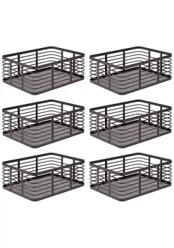 Buy 😉 MDesign Flat Wire Basket 12" x 13" x 6" 🌟 -Storage Basket Store Belk 1976