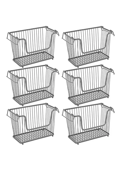Brand new π― MDesign Stackable Wire Basket 12" x 6" x 8" π 3 Brand new π― MDesign Stackable Wire Basket 12" x 6" x 8" π