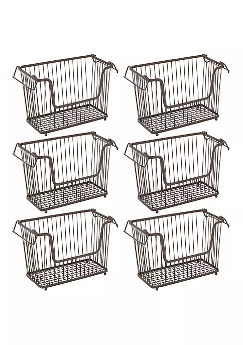 Brand new π― MDesign Stackable Wire Basket 12" x 6" x 8" π 5 Brand new π― MDesign Stackable Wire Basket 12" x 6" x 8" π - Image 3