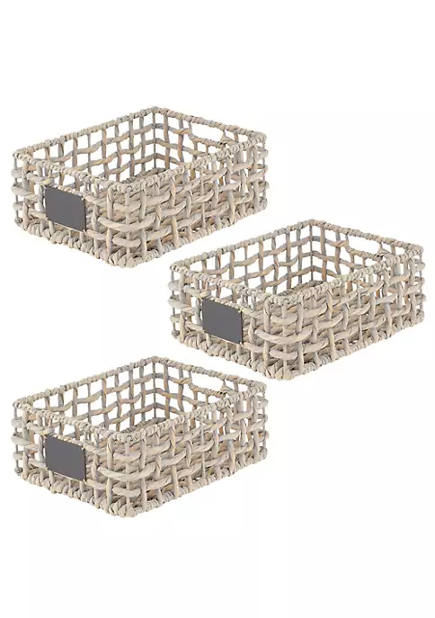 Top 10 π MDesign Open Weave Hyacinth Basket with Chalkboard Label 12" x 9" x 6" π 4 Top 10 π MDesign Open Weave Hyacinth Basket with Chalkboard Label 12" x 9" x 6" π - Image 2