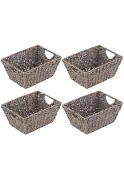 Cheap 😀 MDesign Woven Seagrass Basket with Handles 12" x 9" x 6" 🌟