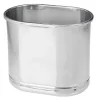 Buy ⭐ MDesign Oval Metal Trash Can 👍 -Storage Basket Store Belk 2056