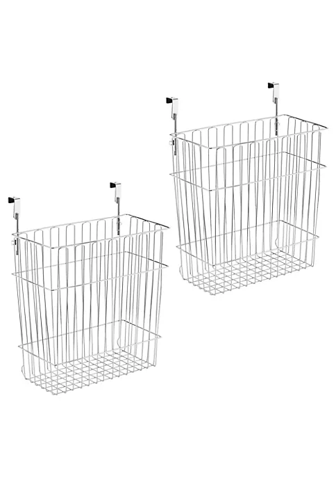 Flash Sale π MDesign Over Cabinet Wire Trash Can Basket 12" x 6" x 16" π 3 Flash Sale π MDesign Over Cabinet Wire Trash Can Basket 12" x 6" x 16" π