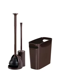 Cheapest ⌛ MDesign Toilet Brush, Plunger, + Trash Can Set 🔔 -Storage Basket Store Belk 2102