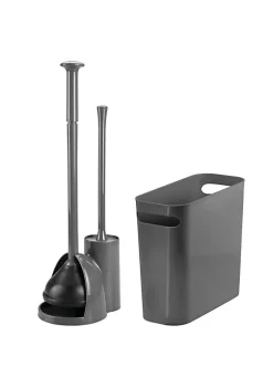 Cheapest ⌛ MDesign Toilet Brush, Plunger, + Trash Can Set 🔔 -Storage Basket Store Belk 2103