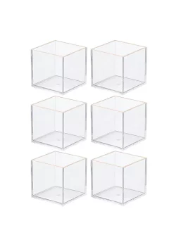 Wholesale 😉 MDesign Stackable Square Bin Set 4" x 4" x 4" ⭐