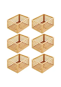 New ❤️ MDesign Bamboo Crate 9" x 12" x 6" 🎁