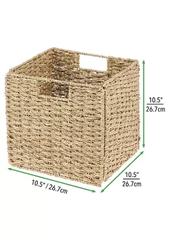 Discount 🥰 MDesign Woven Seagrass Cube Basket 11" x 11" x 11" ✔️ -Storage Basket Store Belk 2260