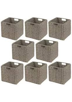 Discount 🥰 MDesign Woven Seagrass Cube Basket 11" x 11" x 11" ✔️ -Storage Basket Store Belk 2261