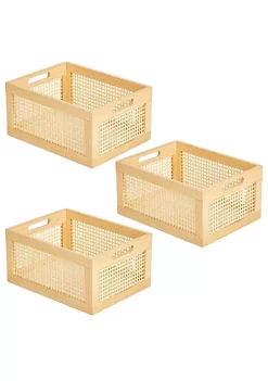 Outlet 👍 MDesign Lattice Storage Bin 12" x 9" x 6" 🔥 -Storage Basket Store Belk 2266