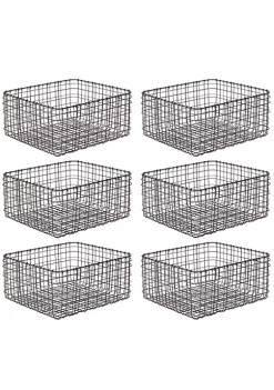 Coupon 🎁 MDesign Wire Storage Bin 12" x 12" x 6" ✔️ -Storage Basket Store Belk 2291