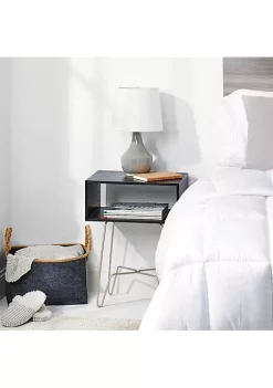 Cheapest 🔔 MDesign Wood End Table with Wire Legs ⭐ -Storage Basket Store Belk 2304