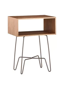 Cheapest 🔔 MDesign Wood End Table with Wire Legs ⭐ -Storage Basket Store Belk 2305