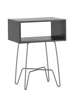 Cheapest 🔔 MDesign Wood End Table with Wire Legs ⭐ -Storage Basket Store Belk 2306