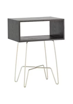 Cheapest 🔔 MDesign Wood End Table with Wire Legs ⭐ -Storage Basket Store Belk 2307