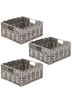 Coupon ✨ MDesign Woven Basket with Handles 13" x 12" x 6" 🔥 -Storage Basket Store Belk 2310