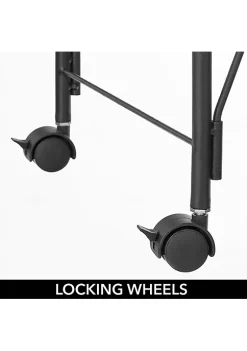 New 🧨 MDesign 2-Tier Metal Rolling Cart with Wire Basket 👏 -Storage Basket Store Belk 2342