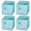 Cheap 😀 MDesign Polka Dot Bin with Handles 13.5" x 12.5" x 13" 🎉 -Storage Basket Store Belk 2355