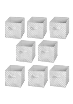 Cheap 😀 MDesign Polka Dot Bin with Handles 13.5" x 12.5" x 13" 🎉 -Storage Basket Store Belk 2359