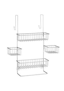 Cheap 🤩 MDesign 4-Shelf Over Door Shower Caddy with Towel Bar 👏