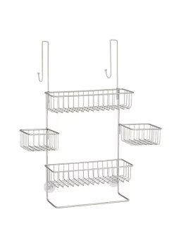 Cheap 🤩 MDesign 4-Shelf Over Door Shower Caddy with Towel Bar 👏 -Storage Basket Store Belk 2451