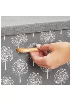 Wholesale 🥰 MDesign Fabric Lidded Storage Box Set with Wooden Handles 👏 -Storage Basket Store Belk 2454