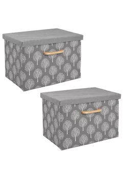 Wholesale 🥰 MDesign Fabric Lidded Storage Box Set with Wooden Handles 👏 -Storage Basket Store Belk 2455