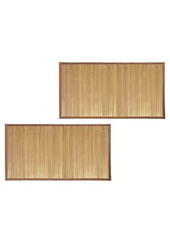 Promo 🔔 MDesign Slated Non-Slip Bamboo Bath Mat 💯 -Storage Basket Store Belk 2457