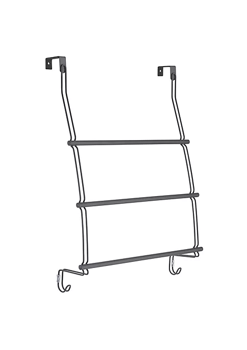 Outlet โ๏ธ MDesign 3-Tier Over Door Towel Bar with 2 Hooks ๐ 4 Outlet โ๏ธ MDesign 3-Tier Over Door Towel Bar with 2 Hooks ๐ - Image 2