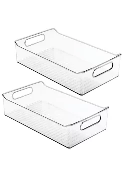 Best Pirce ⌛ MDesign Bin with Handles 14" x 8" x 4" 🎁