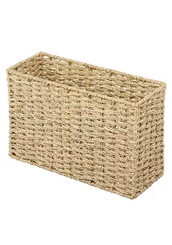 Discount ❤️ MDesign Woven Seagrass Toilet Paper Storage Basket 15" x 6" x 10" 🌟