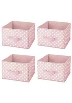 Cheap ✔️ MDesign Polka Dot Bin with Front Handle Set 11" x 11" x 8" 😉 -Storage Basket Store Belk 2545
