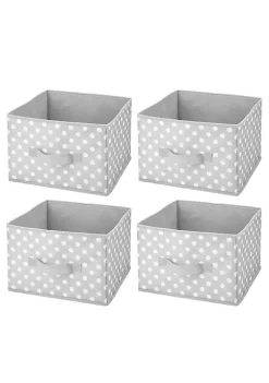 Cheap ✔️ MDesign Polka Dot Bin with Front Handle Set 11" x 11" x 8" 😉 -Storage Basket Store Belk 2546