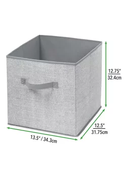 Top 10 ✨ MDesign Fabric Bin with Front Handle Set 14" x 13" x 13" 👏 -Storage Basket Store Belk 2582