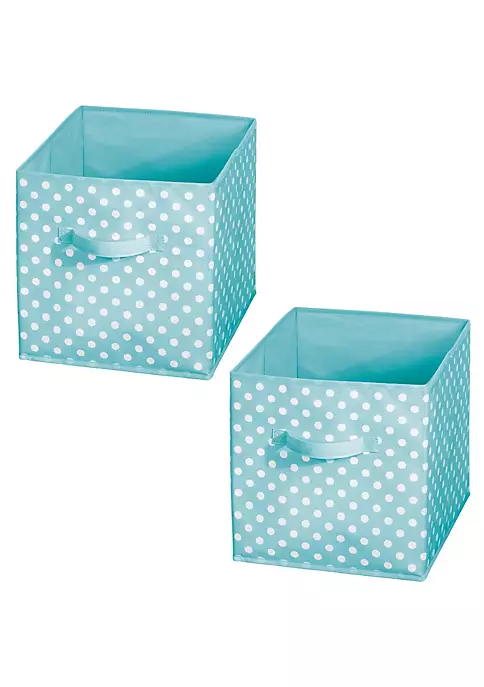 Best Sale ๐ MDesign Polka Dot Bin with Handles 13.5" x 12.5" x 13" ๐ 3 Best Sale ๐ MDesign Polka Dot Bin with Handles 13.5" x 12.5" x 13" ๐
