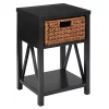 Hot Sale 🌟 MDesign Wood Side Table with Pull-Out Drawer 😉 -Storage Basket Store Belk 26
