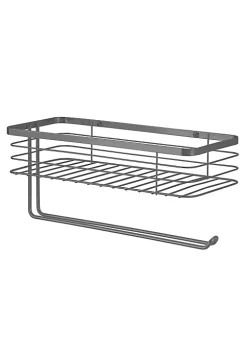 Flash Sale 🧨 MDesign Wall Mount Paper Towel Holder with Basket ⌛