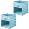 Discount 🔥 MDesign Polka Dot Fabric Bin with Window Set 10.5" x 10.5" x 11" 💯 2 Discount 🔥 MDesign Polka Dot Fabric Bin with Window Set 10.5" x 10.5" x 11" 💯 -Storage Basket Store Belk 2638