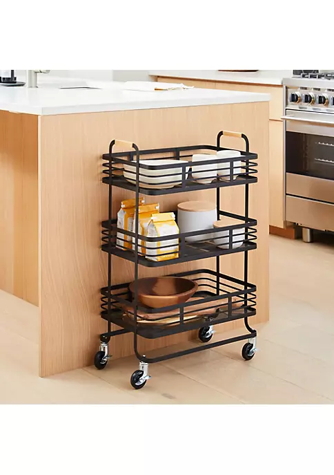 Best Sale π― MDesign 3-Tier Flat Wire Cart π₯ 4 Best Sale π― MDesign 3-Tier Flat Wire Cart π₯ - Image 2