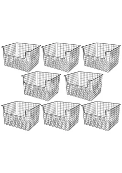 Brand new 👏 MDesign Wire Open Front Basket 12" x 10" x 8" 👍 -Storage Basket Store Belk 2691