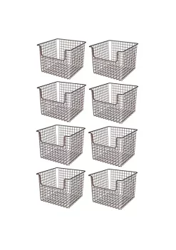 Brand new 👏 MDesign Wire Open Front Basket 12" x 10" x 8" 👍 -Storage Basket Store Belk 2692