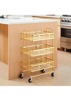 Brand new π― MDesign 3-Tier Flat Wire Cart β€οΈ 8 Brand new π― MDesign 3-Tier Flat Wire Cart β€οΈ -Storage Basket Store Belk 2695