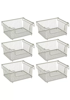 Best deal ⌛ MDesign Stackable Wire Basket 12" x 11" x 5" 🧨 -Storage Basket Store Belk 2713