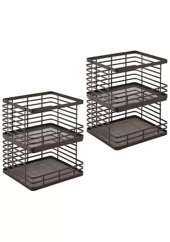 Top 10 🤩 MDesign Stackable Flat Wire Open Front Basket 12" x 11" x 8" 🤩 -Storage Basket Store Belk 2717