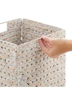 Outlet 🎁 MDesign Woven Hyacinth Cube Basket 11" x 11" x 11" 🛒 -Storage Basket Store Belk 2721