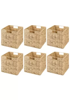Outlet 🎁 MDesign Woven Hyacinth Cube Basket 11" x 11" x 11" 🛒 -Storage Basket Store Belk 2723