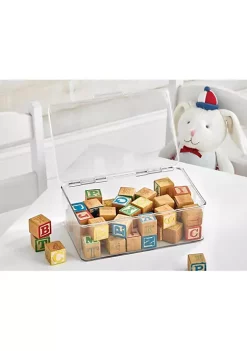 Best deal 🥰 MDesign Stackable Bin with Lid 11" x 7" x 4" 😍 -Storage Basket Store Belk 2726